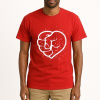 Black History Protest Fist Heart Tall T-Shirt