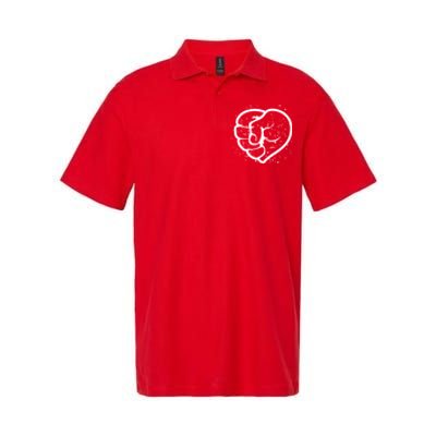 Black History Protest Fist Heart Softstyle Adult Sport Polo