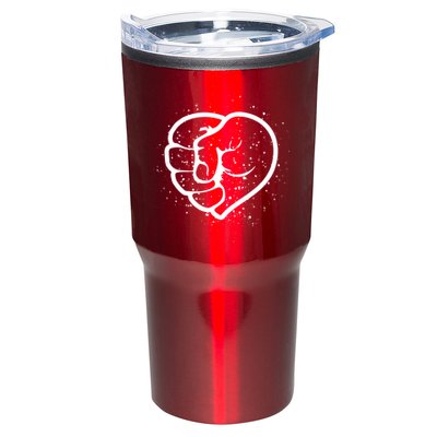 Black History Protest Fist Heart Tumbler