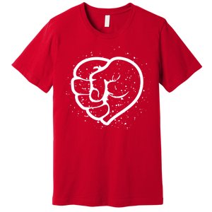 Black History Protest Fist Heart Premium T-Shirt