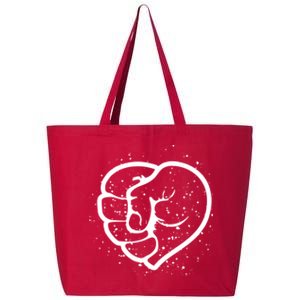 Black History Protest Fist Heart 25L Jumbo Tote