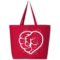 Black History Protest Fist Heart 25L Jumbo Tote