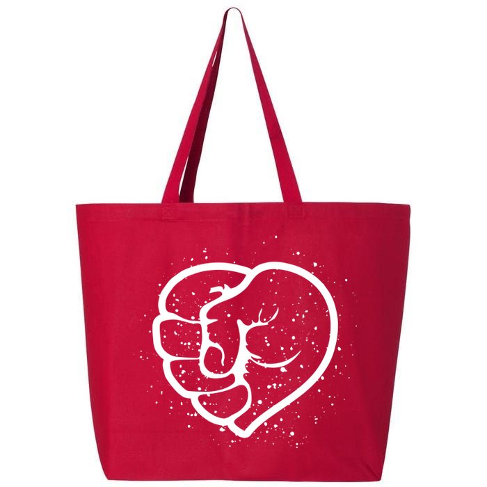 Black History Protest Fist Heart 25L Jumbo Tote