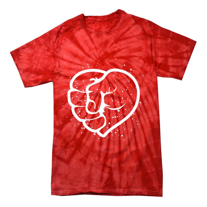 Black History Protest Fist Heart Tie-Dye T-Shirt