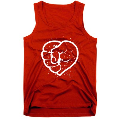 Black History Protest Fist Heart Tank Top