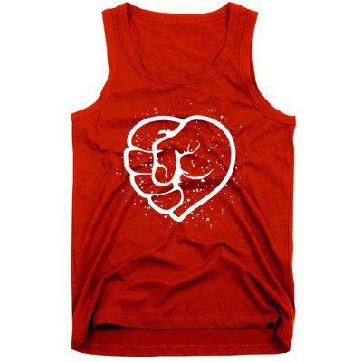 Black History Protest Fist Heart Tank Top