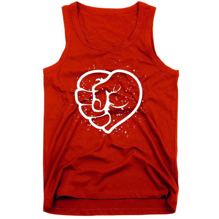 Black History Protest Fist Heart Tank Top