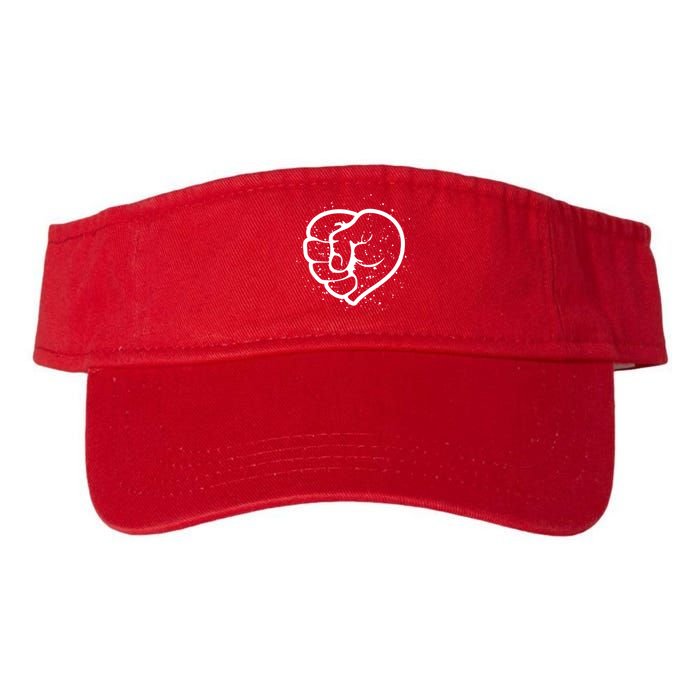 Black History Protest Fist Heart Valucap Bio-Washed Visor