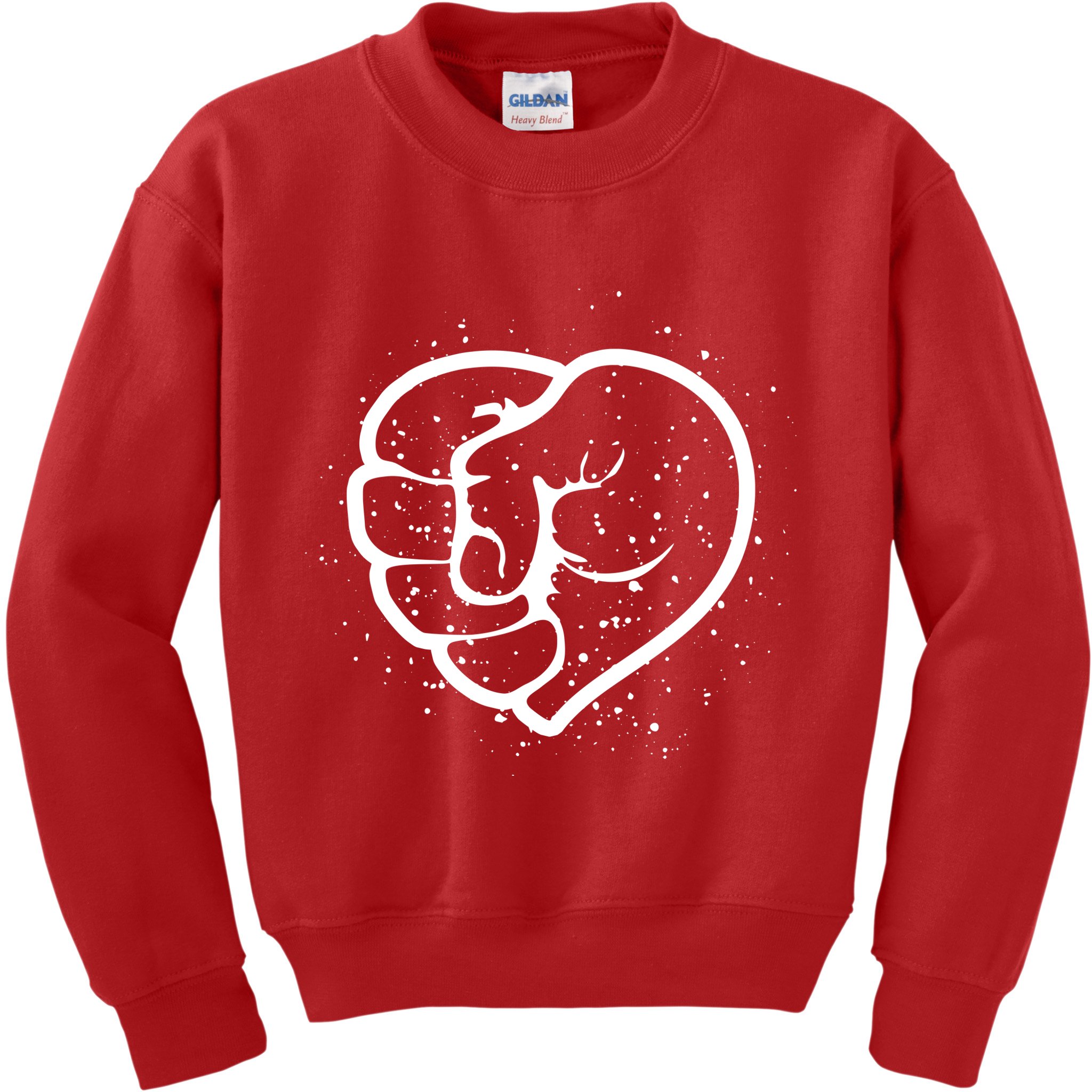 Black History Protest Fist Heart Kids Sweatshirt