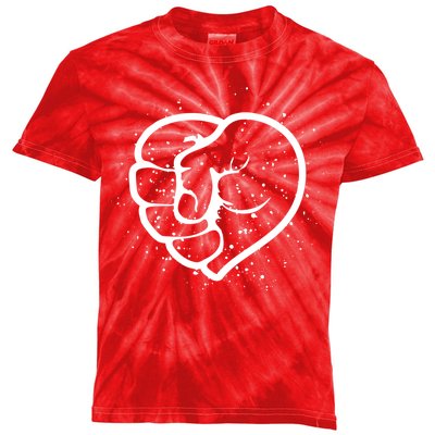 Black History Protest Fist Heart Kids Tie-Dye T-Shirt