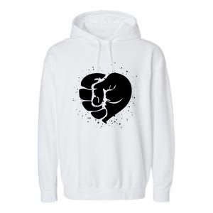 Black History Protest Fist Heart Garment-Dyed Fleece Hoodie