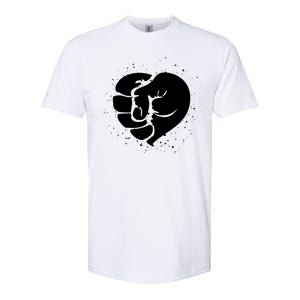 Black History Protest Fist Heart Softstyle CVC T-Shirt