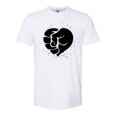 Black History Protest Fist Heart Softstyle® CVC T-Shirt