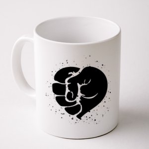 Black History Protest Fist Heart Coffee Mug