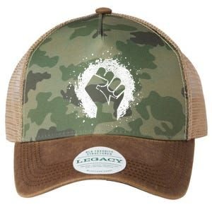 Black History Protest Fist Paint Splatter Legacy Tie Dye Trucker Hat