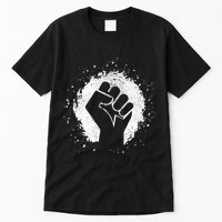 Black History Protest Fist Paint Splatter Tall T-Shirt