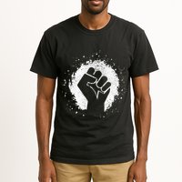 Black History Protest Fist Paint Splatter Tall T-Shirt