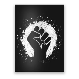 Black History Protest Fist Paint Splatter Poster