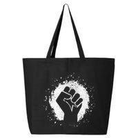 Black History Protest Fist Paint Splatter 25L Jumbo Tote