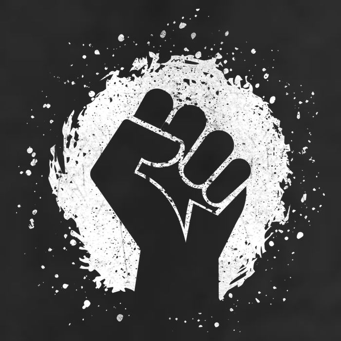 Black History Protest Fist Paint Splatter 25L Jumbo Tote