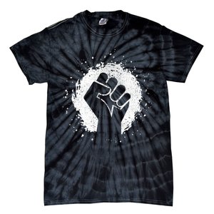 Black History Protest Fist Paint Splatter Tie-Dye T-Shirt