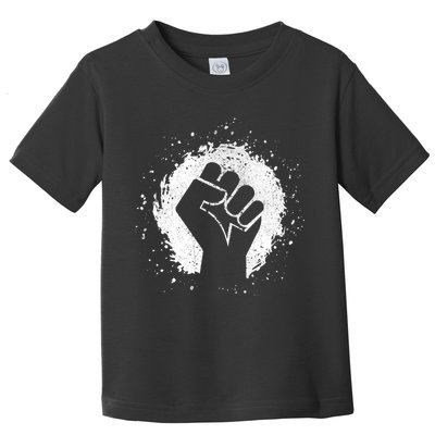 Black History Protest Fist Paint Splatter Toddler T-Shirt