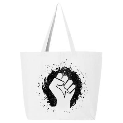 Black History Protest Fist Paint Splatter 25L Jumbo Tote