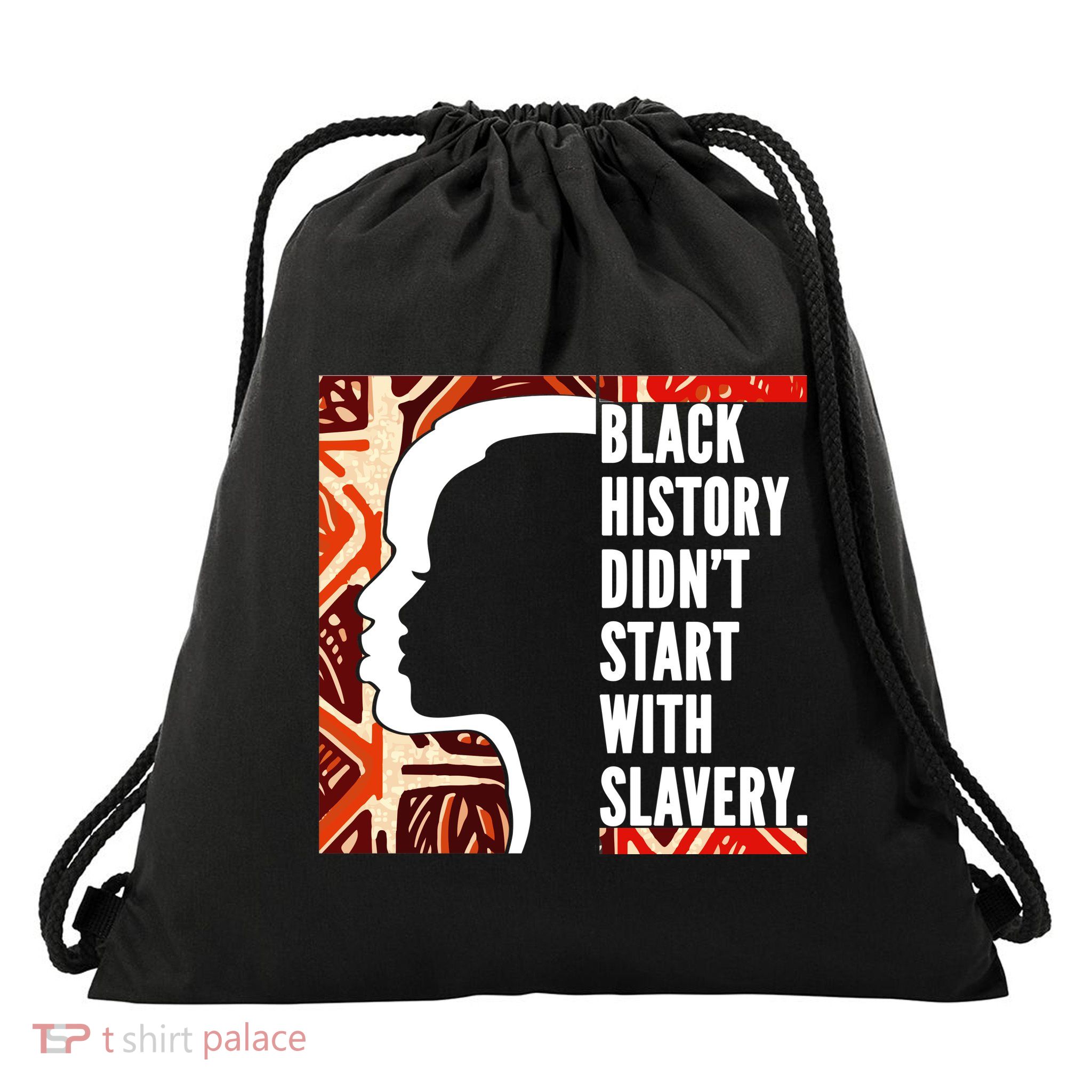 Black History Quote Drawstring Bag