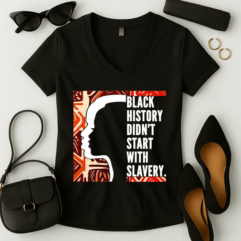 Black History Quote Women's V-Neck T-Shirt