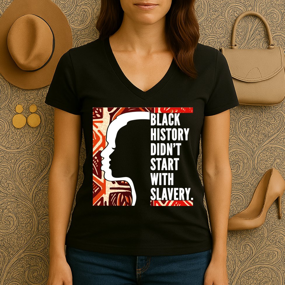 Black History Quote Women's V-Neck T-Shirt