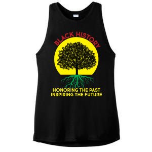 Black History Roots Past and Future Ladies PosiCharge Tri-Blend Wicking Tank