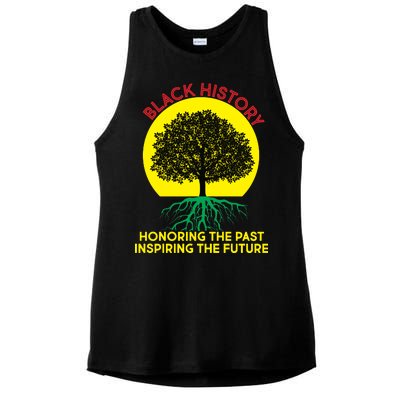 Black History Roots Past and Future Ladies PosiCharge Tri-Blend Wicking Tank