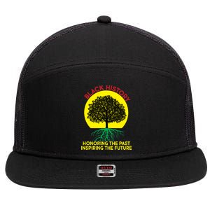 Black History Roots Past and Future 7 Panel Mesh Trucker Snapback Hat