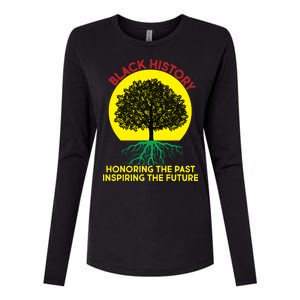 Black History Roots Past and Future Womens Cotton Relaxed Long Sleeve T-Shirt