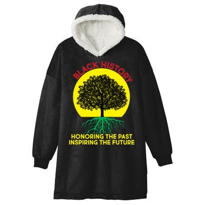 Black History Roots Past and Future Hooded Wearable Blanket