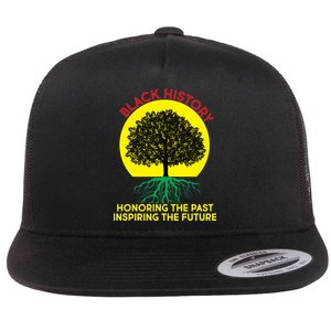 Black History Roots Past and Future Flat Bill Trucker Hat