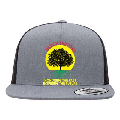 Black History Roots Past and Future Flat Bill Trucker Hat