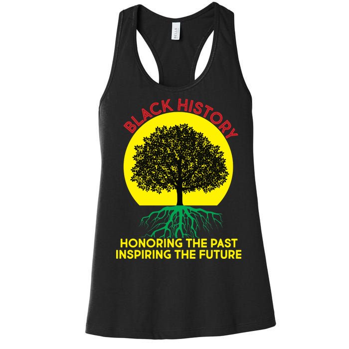 Black History Roots Past and Future Women's Racerback Tank