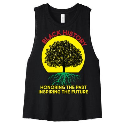 Black History Roots Past and Future Women's Racerback Cropped Tank