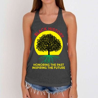 Black History Roots Past and Future Women's Knotted Racerback Tank