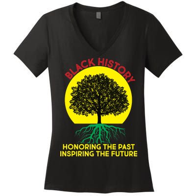 Black History Roots Past and Future Women's V-Neck T-Shirt