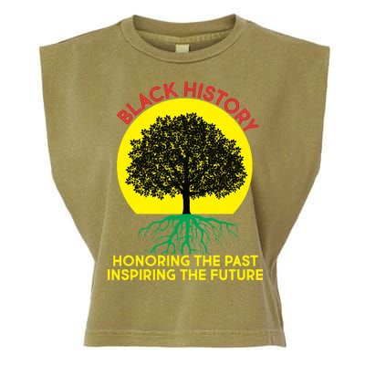 Black History Roots Past and Future Garment-Dyed Women's Muscle Tee