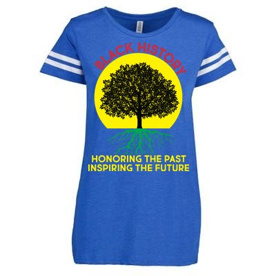 Black History Roots Past and Future Enza Ladies Jersey Football T-Shirt