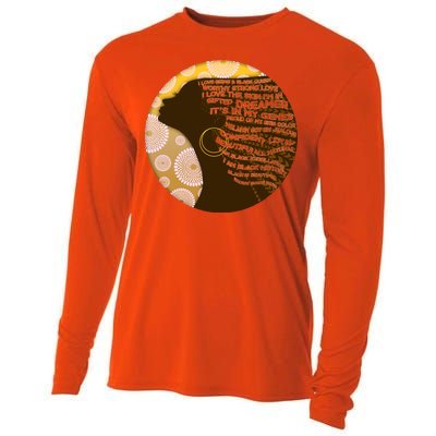 Black History Woman Inspiring Words Of Art Cooling Performance Long Sleeve Crew