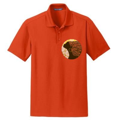 Black History Woman Inspiring Words Of Art Dry Zone Grid Polo