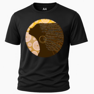 Black History Woman Inspiring Words Of Art Cooling Performance Crew T-Shirt
