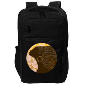 Black History Woman Inspiring Words Of Art Impact Tech Backpack