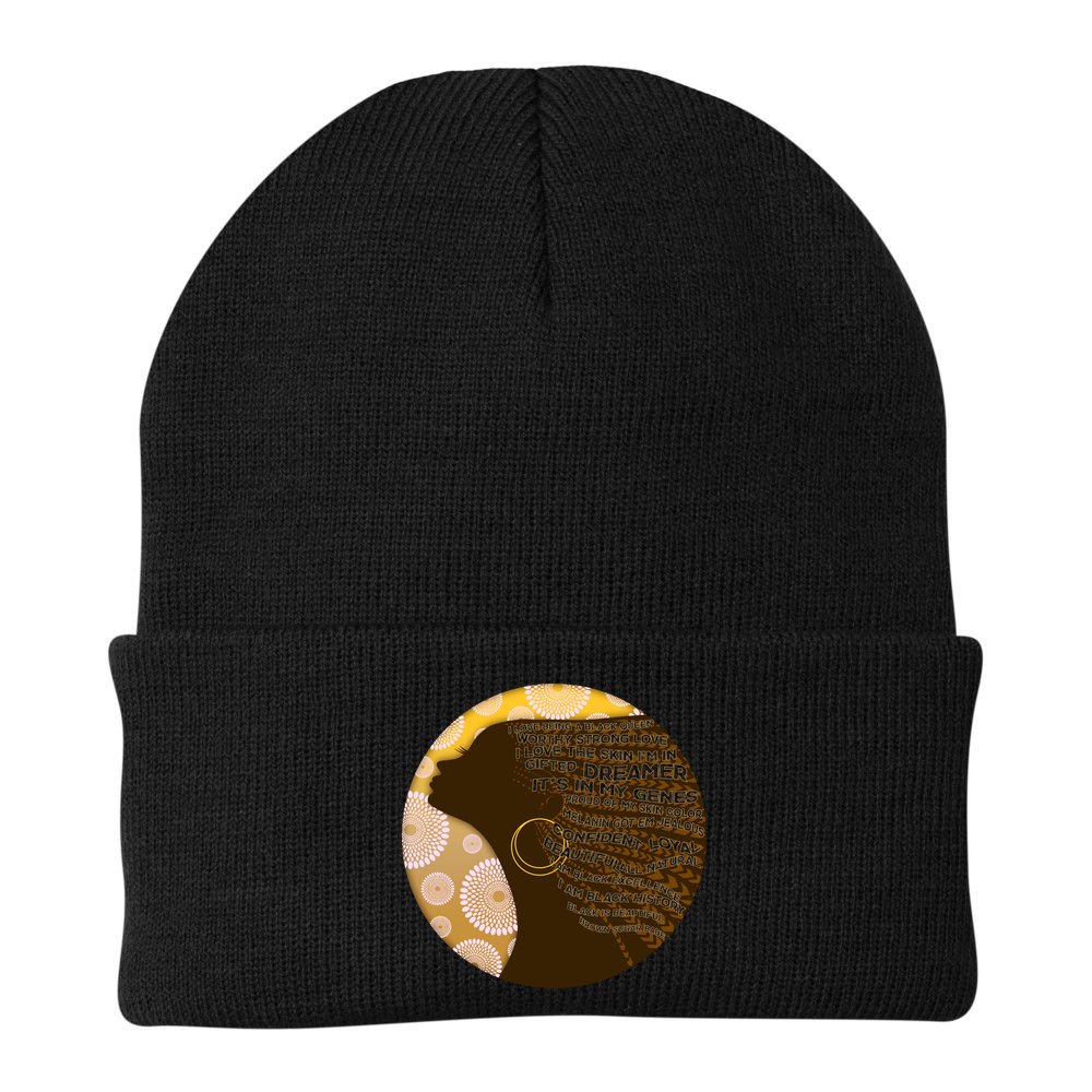 Black History Woman Inspiring Words Of Art Beanie