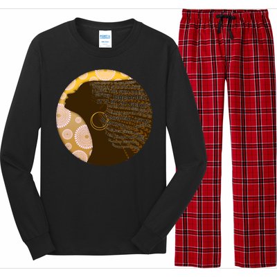 Black History Woman Inspiring Words Of Art Long Sleeve Pajama Set