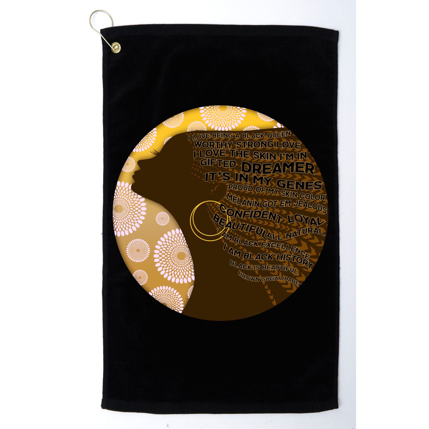 Black History Woman Inspiring Words Of Art Golf Towel